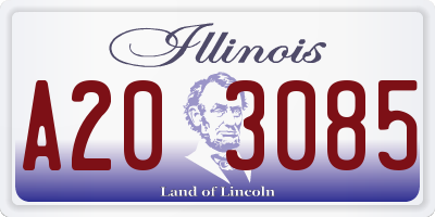 IL license plate A203085
