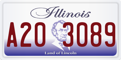 IL license plate A203089