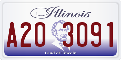 IL license plate A203091