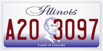 IL license plate A203097