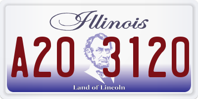 IL license plate A203120