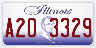 IL license plate A203329