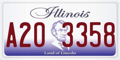 IL license plate A203358