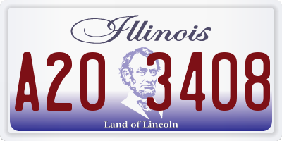 IL license plate A203408