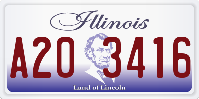 IL license plate A203416