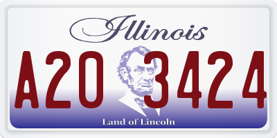 IL license plate A203424