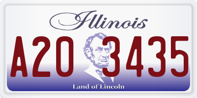 IL license plate A203435