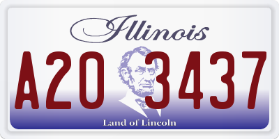 IL license plate A203437