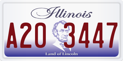 IL license plate A203447