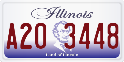 IL license plate A203448