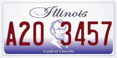 IL license plate A203457