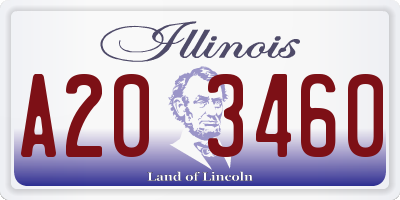 IL license plate A203460