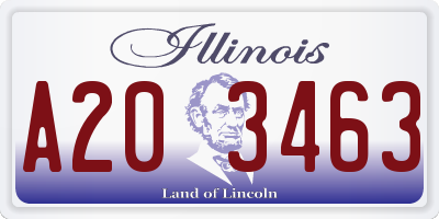 IL license plate A203463