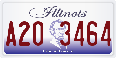 IL license plate A203464