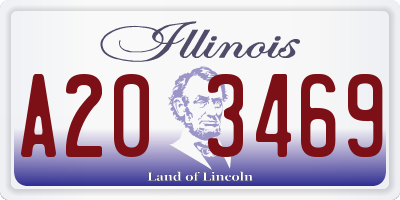 IL license plate A203469