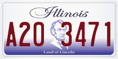 IL license plate A203471