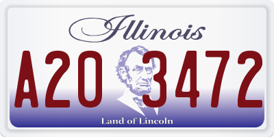 IL license plate A203472
