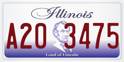 IL license plate A203475