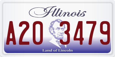 IL license plate A203479