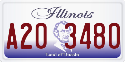 IL license plate A203480