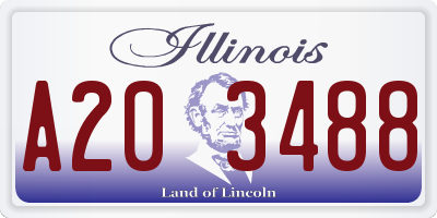 IL license plate A203488