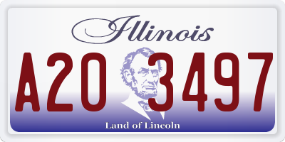 IL license plate A203497