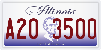 IL license plate A203500