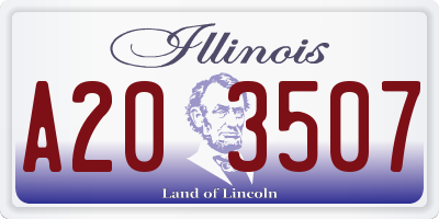 IL license plate A203507