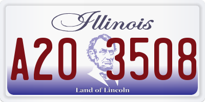 IL license plate A203508