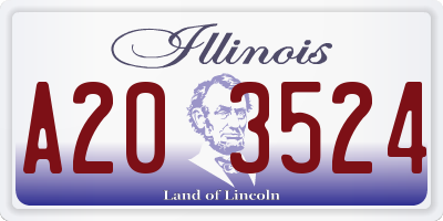 IL license plate A203524