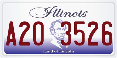 IL license plate A203526