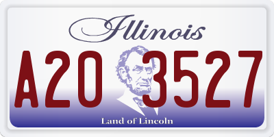 IL license plate A203527