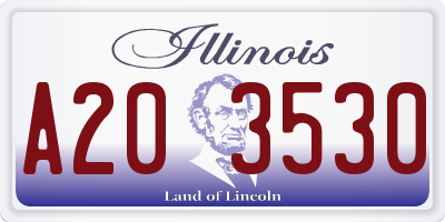 IL license plate A203530