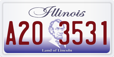 IL license plate A203531