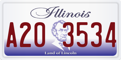 IL license plate A203534