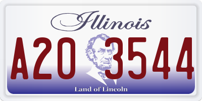 IL license plate A203544