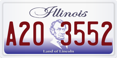 IL license plate A203552