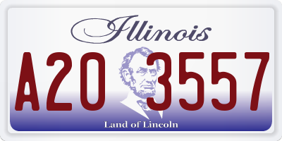 IL license plate A203557