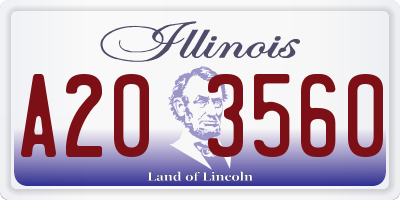 IL license plate A203560