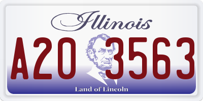 IL license plate A203563