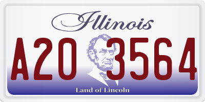 IL license plate A203564