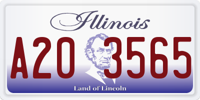 IL license plate A203565