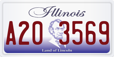 IL license plate A203569