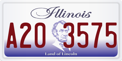IL license plate A203575