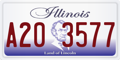 IL license plate A203577