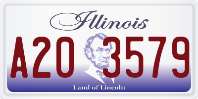 IL license plate A203579