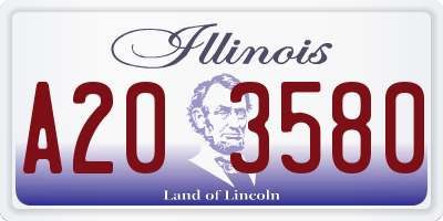 IL license plate A203580