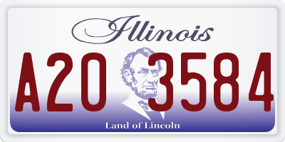 IL license plate A203584