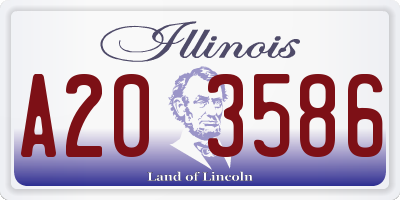 IL license plate A203586