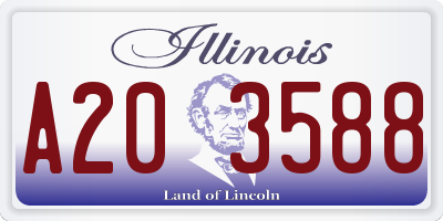IL license plate A203588